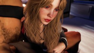 HOT BLONDE CHICK SUCKING DICK: X-RAY BLOWJOB