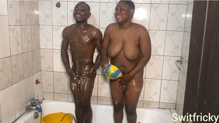 EBONY COUPLE FUCKING ON A WEEKEND AFTER SHOWER