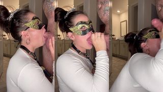 VICTORIA SKY AMAZING MILF SLOPPY DEEPTHROAT BLOWJOB FACEFUCK