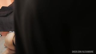 Lustful male pissing on face to his bespectacled milf and fucks her ass to mouth.