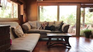 Secretary gives anal on business trip