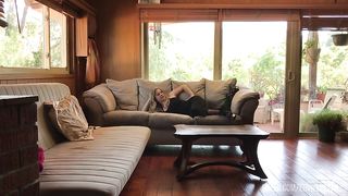 Secretary gives anal on business trip