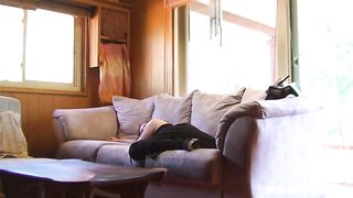 Secretary gives anal on business trip