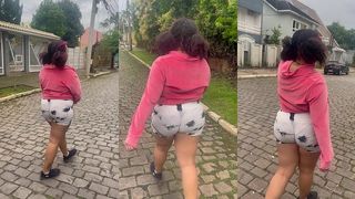 BBW WALKING IN PUBLIC WHILE GASSY AND CAN T STOP FARTING