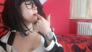 CHANTAL CHANNEL BURPS VERY LOUD AND LICK HER FINGERS