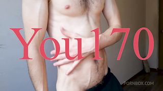 showed my body, stroking and caressing my body, starting to masturbate my big dick until I cum