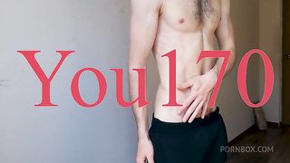 showed my body, stroking and caressing my body, starting to masturbate my big dick until I cum