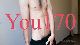 showed my body, stroking and caressing my body, starting to masturbate my big dick until I cum