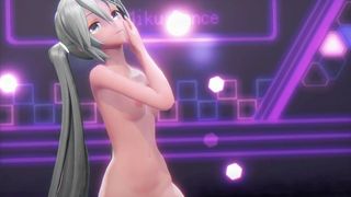 HATSUNE MIKU CYNICAL NIGHT PLAN UNDRESS DANCE HENTAI SMALL TITS MMD 3D WHITE HAIR