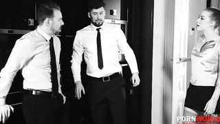 Horny Rich Bitch Eden Ivy DP’d by Her Stud Body Guards GP2294