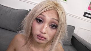 FIRST ROUGH DP 3-1 FOR ASIAN GIRL WITH GAPES AND CUM IN MOUTH VG400