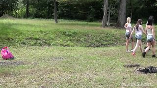 Hikers fucking in forest