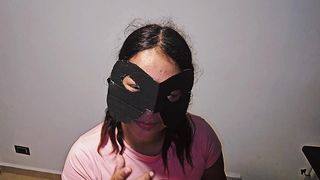 SUBMISSIVE SLUT SUCKING A FAKE COCK EAGER TO BE FUCKED BY BIG DICK MEN