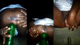 WHITE GARMENT CHURCH GIRL FUCK HERSELF WITH BOTTLES