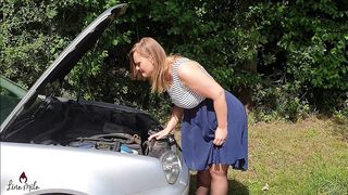 HEFTIG!!! BEI AUTOPANNE AUSGENUTZT UND BLANK GEFICKT!