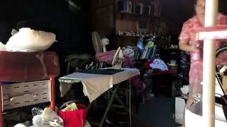 Let me finish ironing, come on you know I can't resist if I see your big cock
