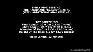 Emily Pink Testing The Handmade Impaler Size XL (With Additional Anal Fisting) TWT166