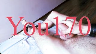 POV guy with big cock jerking off until he cums in thick cum