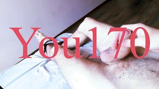 POV guy with big cock jerking off until he cums in thick cum