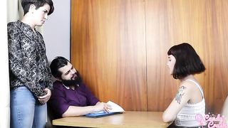 It's her first job interview and the position is to be the boss's little slut
