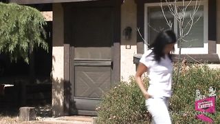 Magdalene finds Emy's shower a perfect opportunity to seduce the sexy young girl