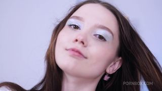 WET TRIPLE SET! TOTAL DESTRUCTION OF PERFECT BABY AKINA ASMUS WITH DVP DAP TP AND MULTIPLE SQUIRTS OF PISS FROM SIX BIG COCKS EKS445