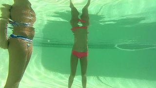 ELLA MILANO, EVELIN RAIN AND LAYLA ROSE HAVE A HOT LESBIAN THREESOME.