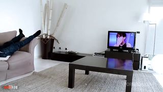 Two girls in uniform in a naughty foursome