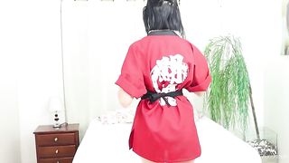 Japanese woman taking a lot of dick in her ass with the other young girl