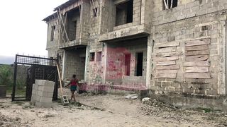 BAD GIRL GETTING HUMPED FROM BEHIND BY CONSTRUCTION WORKER