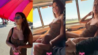 TRAIN BLOWJOB VLOGGING WITH LOLA PEARL IN CALIFORNIA BEACH