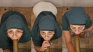 POV SUCKING BBC DILDO