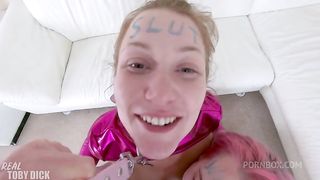 Alice doms Becky with her FIRST ANAL - she is fucked up wrecked