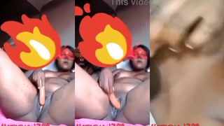 HORNY SLUT MASTURBATING USING SAUSAGE WHEN HOME ALONE AND SQUIRTING