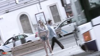 Cute young french babe Shana Spirit ass fucked at the beach