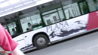 Cute young french babe Shana Spirit ass fucked at the beach