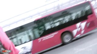 Cute young french babe Shana Spirit ass fucked at the beach