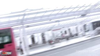 Cute young french babe Shana Spirit ass fucked at the beach