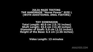Julia Maze Testing The Handmade Horse Power Size L (With Additional Anal Fisting) TWT246