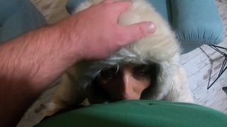 MILFYCALLA- FACE FUCK WHILE WEARING WHITE FUR COAT AND UGG BOOTS 208