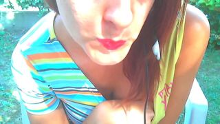 Wonderful squirting in the public park