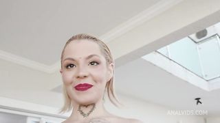 Behind the Scene from Inked Kyra Sex dominate the Cute Russah on and fucked by big cocks, Dap and DP And Busty sluts Barbara Alves & Larissa Leite assfucked together in 4 on 2 orgy with DP
