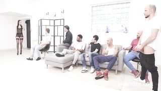 7on1 Double Anal Gang Bang, Freya Dee Balls Deep Anal, DAP, Gapes, First ButtRose and Swallow GIO1738