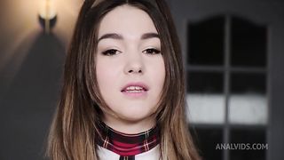 Mia Piper and her first DP with super hero Fuckerman and the villainous Punisher (FAP)! Slaps, Hard, Spit NRX099