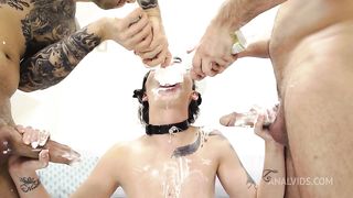 Freya Dee in dirty hard anal fuck milk strawberry and cream double penetration 2on1 DP PAF009