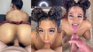 THICK TEEN STEPDAUGHTER SUCKS AND FUCKS HER PERVY STEPDAD AFTER SCHOOL