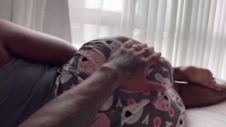 I CAUGHT MY STEP COUSIN LYING ON MY BED AND I COULDN T TAKE IT ANYMORE, I HAD TO POKE HER.