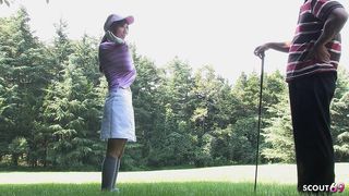 PETITE JAPANESE TEEN SEDUCE TO FIRST TIME CREAMPIE SEX BY OLDER GUY AT GOLF LESSON IN UNCENSORED JAV