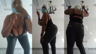 GANGSTER BBW FLAUNT HER CURVY BODY WHILE SMOKING