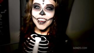 Happy Halloween from Eden Ivy with balls deep 5on1 DP and Piss Drinking SZ2768